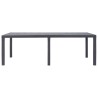 Table de jardin Marron 220x90x72 cm Plastique Aspect de rotin 