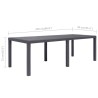 Table de jardin Marron 220x90x72 cm Plastique Aspect de rotin 
