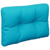 Coussin de palette turquoise 50x40x12 cm tissu 