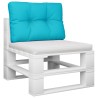 Coussin de palette turquoise 50x40x12 cm tissu 