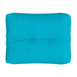 Coussin de palette turquoise 50x40x12 cm tissu 