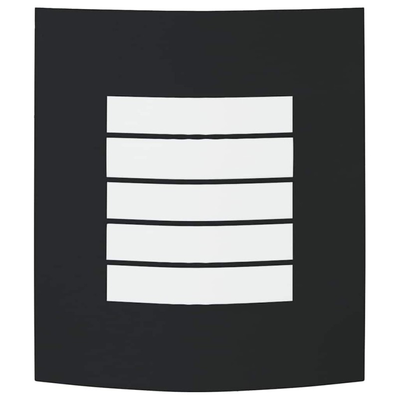 Applique Murale Extérieure 2 pcs Acier Inoxydable Noir IP44 