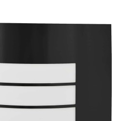 Applique Murale Extérieure 2 pcs Acier Inoxydable Noir IP44 