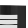 Applique Murale Extérieure 2 pcs Acier Inoxydable Noir IP44 