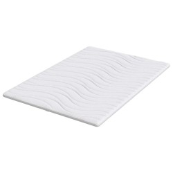 Coussins de Matelas Blanc 140 x 200 cm Polyester sans colle 
