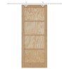 Porte coulissante avec set de quincaillerie 86x211 cm en bois massif de pin 