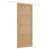 Porte coulissante avec set de quincaillerie 86x211 cm en bois massif de pin 
