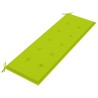 Banc Batavia avec coussin vert brillant 150 cm Bois teck massif 