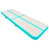 Tapis gonflable de gymnastique avec pompe 400x100x20cm PVC Vert 