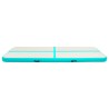 Tapis gonflable de gymnastique avec pompe 400x100x20cm PVC Vert 