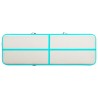 Tapis gonflable de gymnastique avec pompe 400x100x20cm PVC Vert 