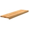 Marches d'escalier 4 pcs marron clair 90x30x2 cm chêne massif 