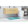 Tapis de bain rectangulaire orange 60x90 cm en polypropylène antidérapant 