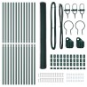 Set de Clôture Set de 2 Vert Acier, revêtement PVC 25 x 1.5 m 