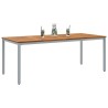 Table de jardin 200 x 90 x 75 cm en bois d'acacia massif et métal 