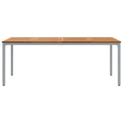 Table de jardin 200 x 90 x 75 cm en bois d'acacia massif et métal 