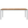 Table de jardin 200 x 90 x 75 cm en bois d'acacia massif et métal 