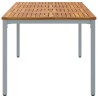 Table de jardin 200 x 90 x 75 cm en bois d'acacia massif et métal 