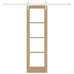 Porte coulissante avec quincaillerie 61x198,5 cm Bois massif en pin 