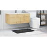 Tapis de bain Rectangulaire Gris Foncé 60x90 cm Polypropylène Antidérapant 