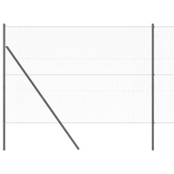 Clôture Hexagonale Grise 1,6x25 m Acier 