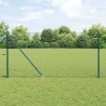 Clôture en maillons de chaîne avec poteaux Vert 1.2 x 10 m 