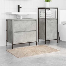 Tapis de bain rectangulaire crème 60x90 cm en polypropylène antidérapant 
