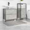 Tapis de bain rectangulaire gris 60x90 cm en polypropylène antidérapant 
