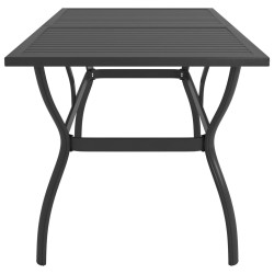 Table de jardin Anthracite 140x80x72 cm Acier 