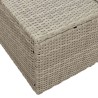 Canapé de jardin 2 places avec rangement et coussins gris poly rotin 