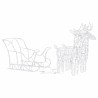 Décoration de Noël Rennes et traîneau 320 LED Acrylique 
