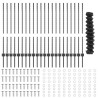 Clôture en Mailles avec 44 Poteaux en U Gris 1x25 m Acier 