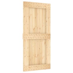 Porte coulissante et kit de quincaillerie 95x210 cm pin massif 