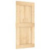 Porte coulissante et kit de quincaillerie 95x210 cm pin massif 