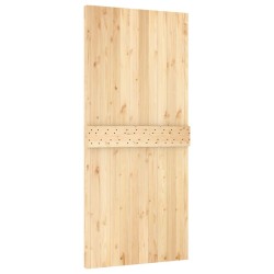 Porte coulissante et kit de quincaillerie 95x210 cm pin massif 