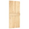 Porte coulissante et kit de quincaillerie 95x210 cm pin massif 
