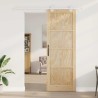 Porte coulissante avec kit quincaillerie 83x232 cm Bois massif Pin 