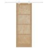 Porte coulissante avec kit quincaillerie 83x232 cm Bois massif Pin 
