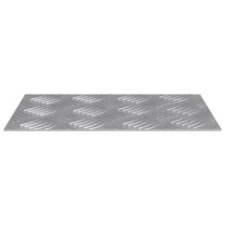 Plaques en Aluminium à Motif en Damier 2 pcs Antidérapantes 30x20 cm 