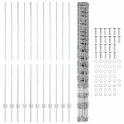 Poteaux de Clôture 22 pcs U-Channel 160 cm Acier Galvanisé 