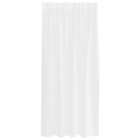 Rideaux avec des rideaux 2 pcs Blanc 140 x 175 cm Polyester 