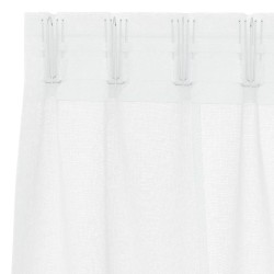 Rideaux avec des rideaux 2 pcs Blanc 140 x 175 cm Polyester 