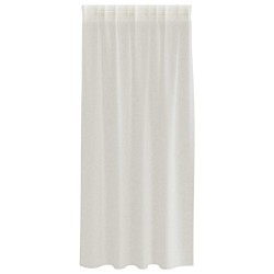 Rideaux avec des rideaux 2 pcs Crème 140 x 175 cm Polyester 