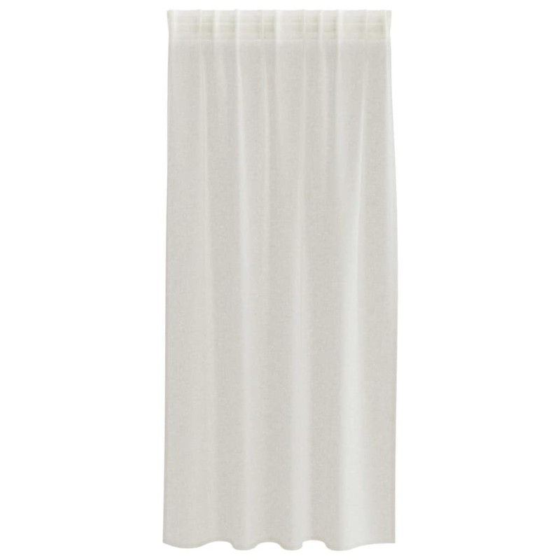 Rideaux avec des rideaux 2 pcs Crème 140 x 175 cm Polyester 