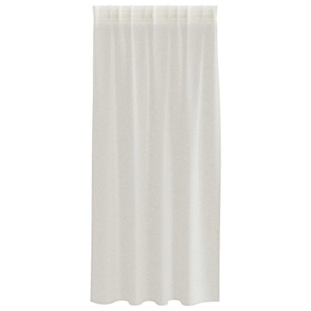 Rideaux avec des rideaux 2 pcs Crème 140 x 175 cm Polyester 