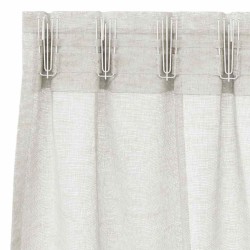 Rideaux avec des rideaux 2 pcs Crème 140 x 175 cm Polyester 