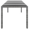 Table de jardin 250x100x75 cm Verre trempé et Résine tressée 