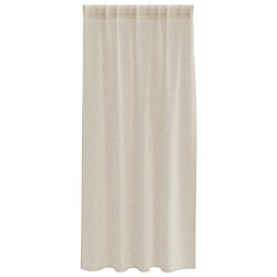 Rideaux avec des rideaux 2 pcs Sable 140 x 175 cm Polyester 