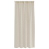 Rideaux avec des rideaux 2 pcs Sable 140 x 175 cm Polyester 