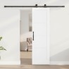 Porte Coulissante avec Ensemble de Quincaillerie 'ORKDAL'Blanc en Bois Massif de Pin 